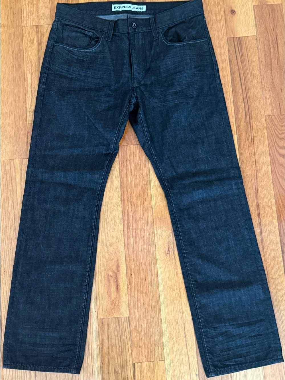Express Men’s Black Slim Straight Jeans